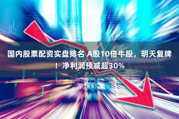 国内股票配资实盘排名 A股10倍牛股，明天复牌！净利润预减超30%
